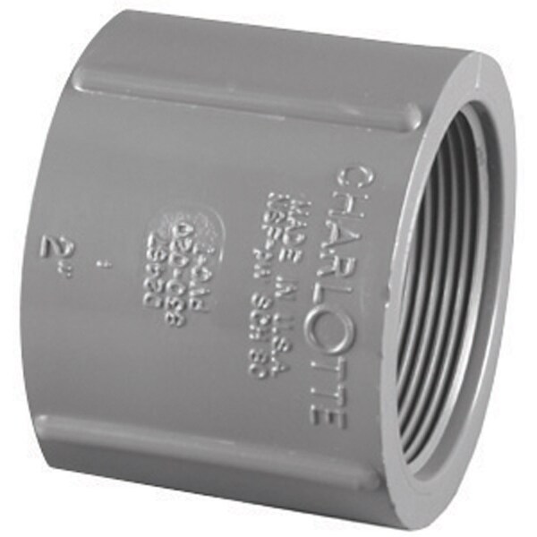 Charlotte Pipe And Foundry Charlotte Pipe Schedule 80 2 in. FPT X 2 in. D FPT PVC Coupling 1 pk PVC 08102 2000 - main